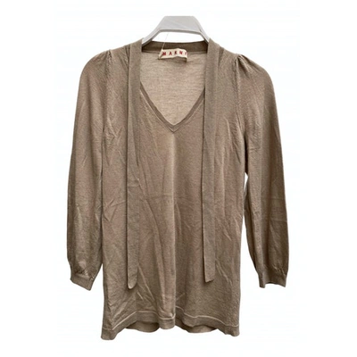 Pre-owned Marni Cashmere Top In Beige