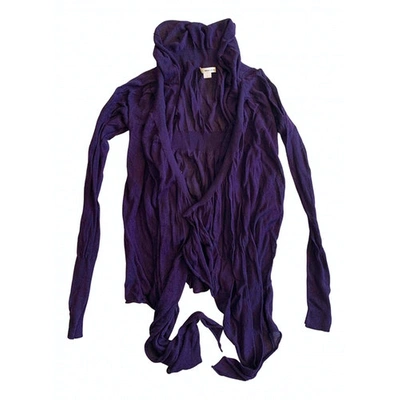 Pre-owned Dkny Purple Viscose Knitwear