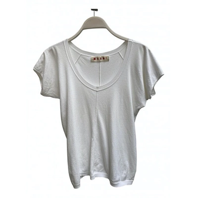 Pre-owned Marni White Polyester Top