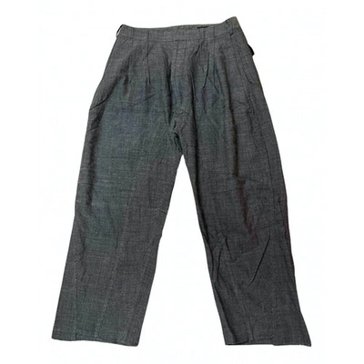 Pre-owned Alexander Mcqueen Wool Trousers In Grey