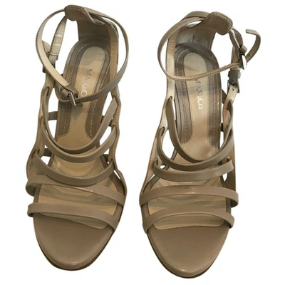 Pre-owned Max & Co Leather Sandal In Beige
