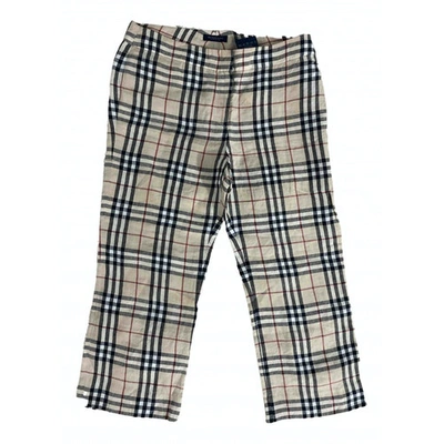 Pre-owned Burberry Linen Short Pants In Beige