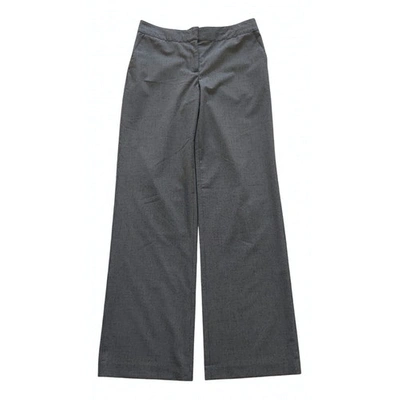 Pre-owned Saks Fifth Avenue Straight Pants In Grey