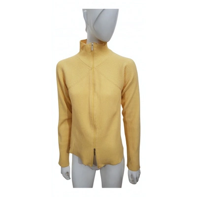 Pre-owned Max Mara Yellow Cotton Knitwear