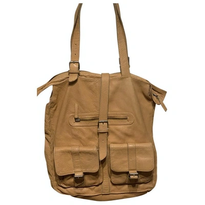 Pre-owned Ba&sh Leather Handbag In Camel