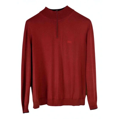 Pre-owned Hugo Boss Wool Sweatshirt In Red