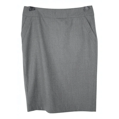 Pre-owned Armani Collezioni Wool Mid-length Skirt In Grey