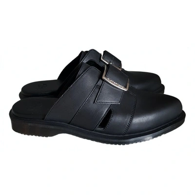 Pre-owned Dr. Martens' Leather Sandals In Black