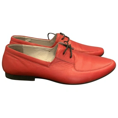 Pre-owned Vagabond Leather Flats In Red