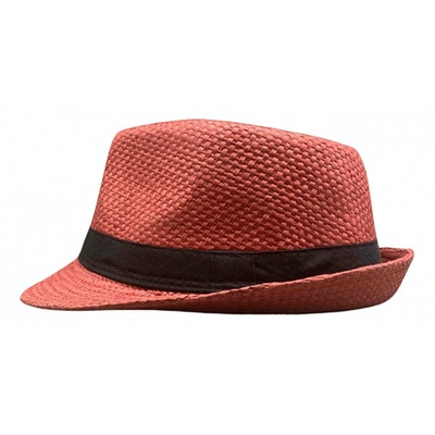 Pre-owned Hatch Linen Hat In Red