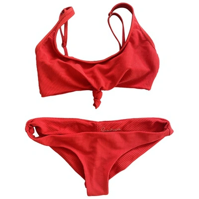 Pre-owned Frankies Bikinis Red Swimwear
