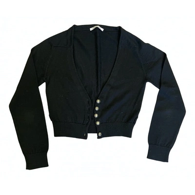 Pre-owned Daniele Alessandrini Wool Cardigan In Black
