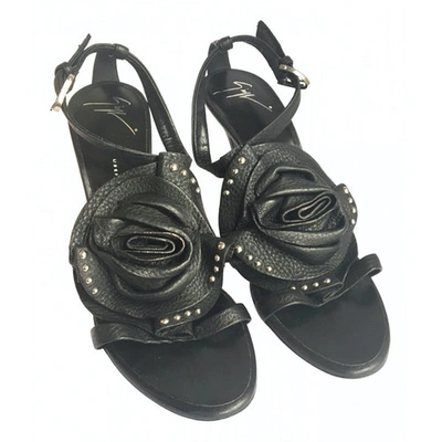 Pre-owned Giuseppe Zanotti Leather Sandals In Black
