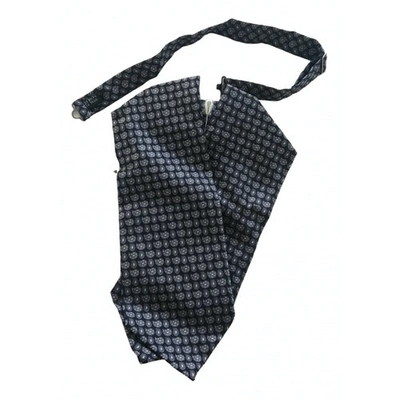 Pre-owned Pal Zileri Silk Tie In Black