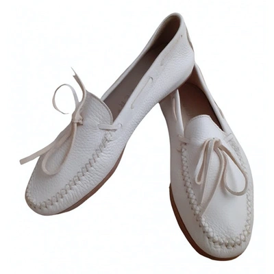 Pre-owned Unã¼tzer Leather Flats In White
