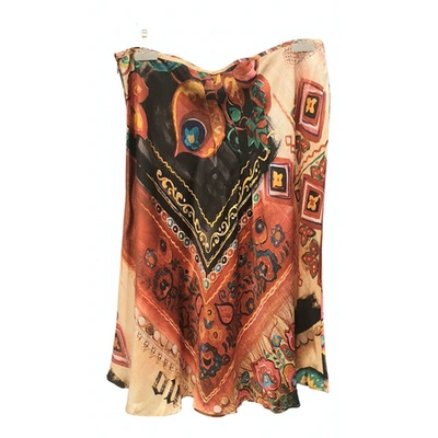 Pre-owned Galliano Silk Mid-length Skirt In Multicolour