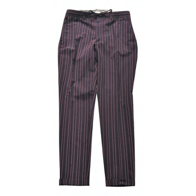 Pre-owned The Kooples Wool Trousers In Multicolour