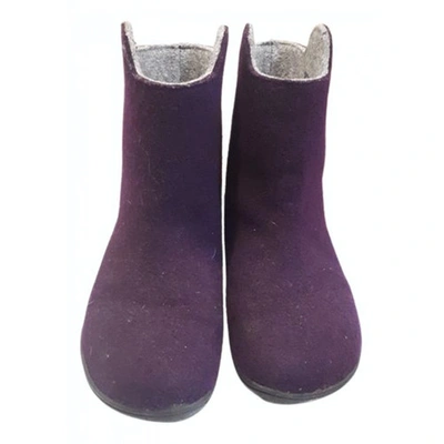 Pre-owned Camper Cloth Ankle Boots In Purple