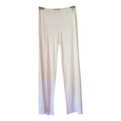 Pre-owned M Missoni Straight Pants In White