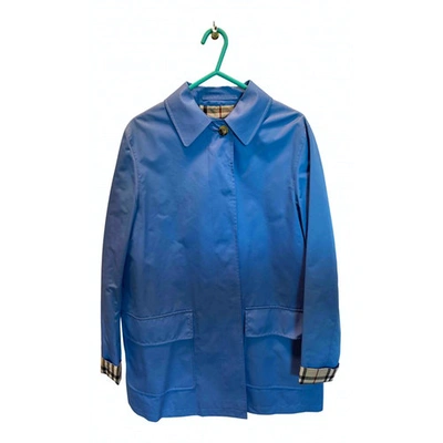 Pre-owned Burberry Coat In Blue