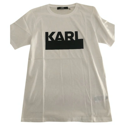Pre-owned Karl Lagerfeld White Cotton T-shirt