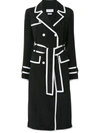 THOM BROWNE DOUBLE-BREASTED SILK COAT