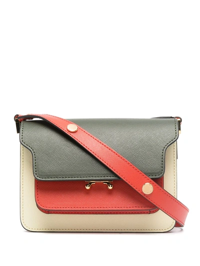 Marni Trunk Color-block Shoulder Bag In Multicolour