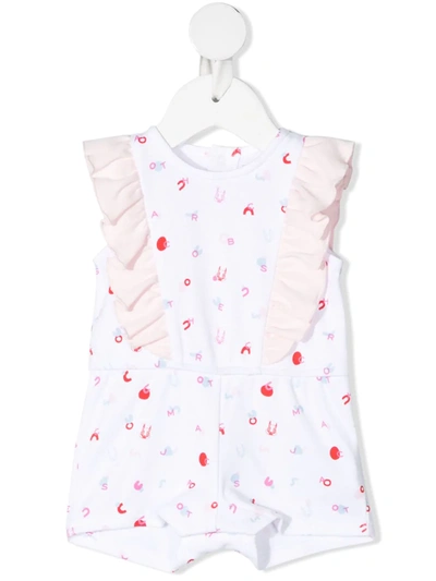 The Marc Jacobs Babies' Letter-print Sleeveless Shorties In White