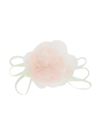 Piccola Ludo Kids' Floral Appliqué Brooch In Pink