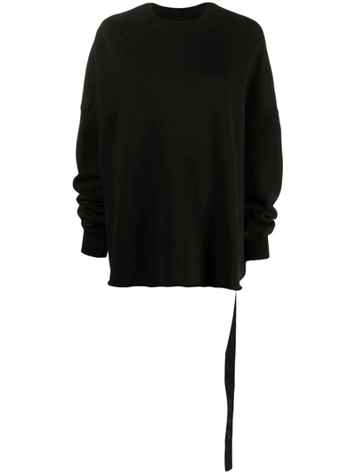 Rick Owens Drkshdw Slouchy Cotton Sweatshirt In Black