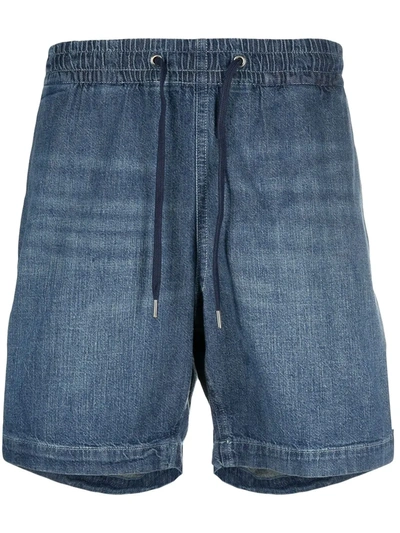 Polo Ralph Lauren Denim Bermuda Shorts With Drawstring In Blane