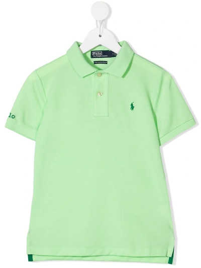Ralph Lauren Kids' Logo刺绣polo衫 In Green
