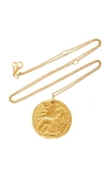 Alighieri Il Leone Medallion Gold-plated Necklace In Gold