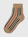 BURBERRY ICON STRIPE INTARSIA ANKLE SOCKS