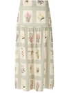 ADRIANA DEGREAS PRINTED MIDI SKIRT