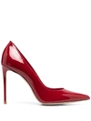 Christian Louboutin Eva 100 Pointed-toe Pumps In Red
