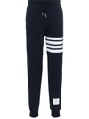 Thom Browne Men's Classic Drawstring Sweatpants With Stripe Detail In Blue