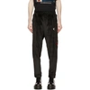DOUBLET BLACK CHAOS EMBROIDERY COMFY SWEATPANTS