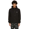 DOLCE & GABBANA BLACK COTTON ZIP-UP HOODIE