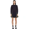 Sacai Ma-1 Side Gusset Long Sleeve Sponge Minidress In Multi-colour