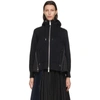 Sacai Black Sponge Sweat X Ma-1 Zip-up Hoodie In 001 Black