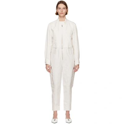 Stella Mccartney Alessia Cotton And Linen-blend Jumpsuit In White