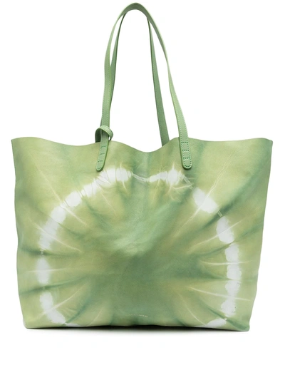 Mansur Gavriel Oversized Tie-dye Tote Bag In Green