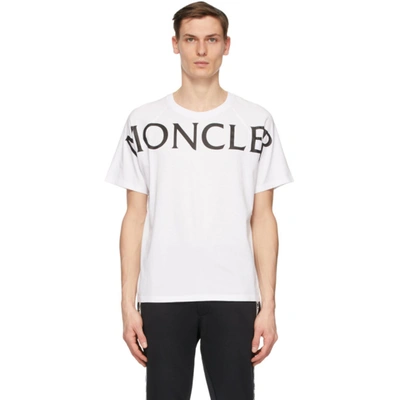 Moncler Logo-print Cotton-jersey T-shirt In White
