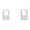 HATTON LABS SILVER PADLOCK HOOP EARRINGS