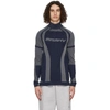 Misbhv Black Quarter-zip Sweater In Navy/gray