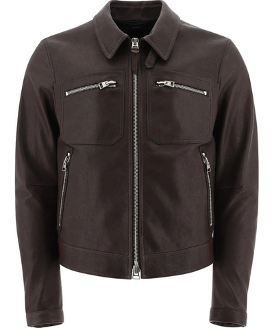 Tom Ford Men's  Brown Other Materials Outerwear Jacket