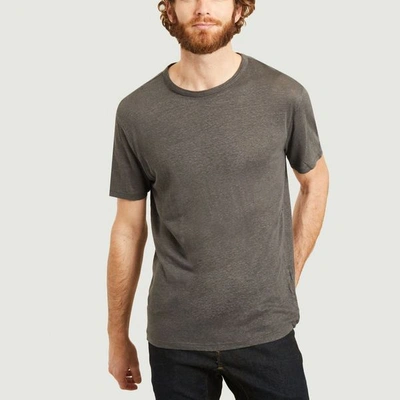 Officine Generale Pigment-dyed Lyocell And Cotton-blend Jersey T-shirt In Mid Grey