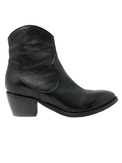 Ame Me Boots Womens Black Leather Ankle Boots