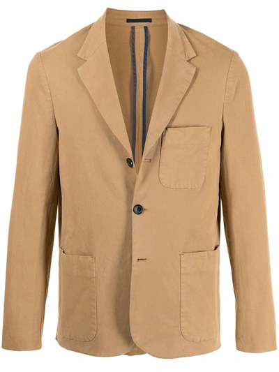 Ps By Paul Smith Single-breasted Notch Lapels Blazer In Brown